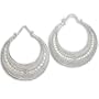 Sterling Silver Filigree Hoop Earrings by Sajen