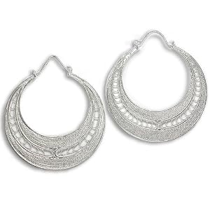 Click here to buy Sterling Silver Filigree Hoop Earrings by Sajen by Amazon.com Collection.