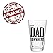 Dad is My Hero Fun Beer Glass for Men Husband Brother Friend gift idea from mom son daughter 16 oz Pint Glass for Beer and Drinks