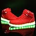 CIOR High Top LED Light Up Shoes 11 Colors Flashing Rechargeable Sneakers For Mens Womens Girls Boys,101B,03,34
