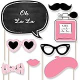 Paris, Ooh La La - Photo Booth Props Kit - 20 Count