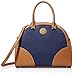 Anne Klein A Stitch In Time Dome Satchel LG Bag, Midnight/Cognac, One Size