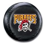 Pittsburgh Pirates MLB Black Spare Tire Cover Size: H1 - 37 x 12.5 Inch