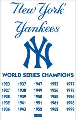 Buy New York Yankees MLB Applique Banner Flag (44x28) (Champions) by Party Animal