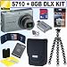 Nikon Coolpix S710 14.5MP Digital Camera (Brilliant Silver) + 8GB Deluxe Accessory Kit