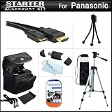 Starter Accessories Kit For The Panasonic Lumix DMC-GX1 Digital Camera Includes Deluxe Carrying Case + 50" Tripod With Case + Mini HDMI Cable + USB 2.0 Card Reader + LCD Screen Protectors + Mini TableTop Tripod + MicroFiber Cleaning Cloth