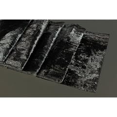 Tischl�ufer Samt / Tischschal Schwarz (21675)