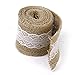 2m Burlap White Lace Craft Ribbon for Craft Wedding Home Decor (5cm)