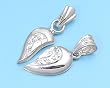 Sterling Silver Pendant - Friendship Heart - Clear Cubic Zerconia - 16mm Height