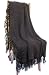 Handmade Natural Fiber Throw in Chocolate and Black Granite (Large)