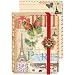 Punch Studio 3 by 4 Inch Pocket Brooch Journal Paris Patchwork