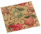 Caspari Gilded Pears Set of 20 Paper Dinner Napkin, Gold