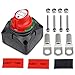 WATERWICH Battery Disconnect Switch Kit 1-2-both-off Isolator Marine Battery Switches 200/1250 Amp Waterproof for Ship Boat Yacht RV Camper Truck Car Vehicle(1-2-Both-Off with 3 Copper Ring Terminal)