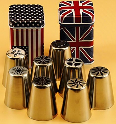 8PCS/SET The Newest Style Russian Tulip Icing Piping Nozzles Pastry Tips Stainless Steel Nozzles 3.7*4.3 cm