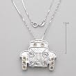 Necklace With 1.50ctw Precious Stones - Genuine Citrines and Topazes Well Made in 925 Sterling silver. Total item weight 7.5g Length 16in