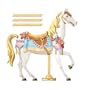 York Wallcoverings York Kids IV JV6280M Carousel Horse Mural, White/Gold