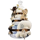 今治タオル imabari towel 出産祝い 日本製 オーガニック 最高級3段DX おむつケーキ 紋ごのみ (メリーズパンツタイプＬサイズ)