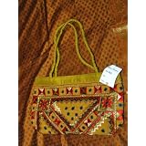 Womens Handbag Gold Banjara Mirrors Boho Purse