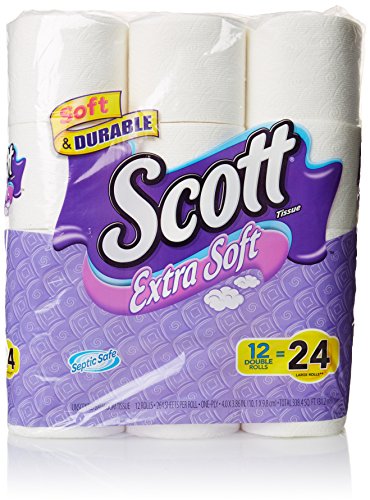 Scott  Extra Soft Double Roll Bath Tissue, 12 Count