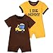 Wan-A-Beez Baby Boys' 2 Pack Graphic Short-Sleeve Romper