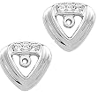 Platinum Diamond Earring Jackets - 0.09 Ct.