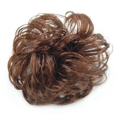 SODIAL(TM) Long Curly Brown Hair Wig Ponytail Holder Scrunchie Hairpiece