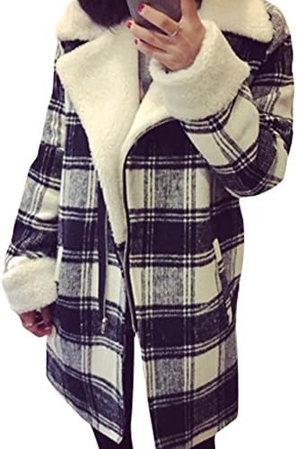 New Healer Women's Thicken Lamb Wool Coats Jacket Plus Size (2X, white)