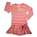 Lipstik - Girls Long Sleeve Striped Knit Dress, Pink, Light Pink, Silver