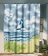 Lighthouse Decor Sea Bathroom Shower Curtain by Winston Brands