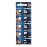 Pkg/5 Type 393 Renata Swiss Watch Batteries