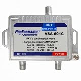 Viewsonics Mini-Drop 1-Port 6KV Combination Wave Surge Protected Amplifier - 15.0 dB