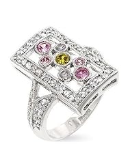 Silver Framed Cocktail Ring