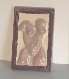 Clay Figurine Wall Sculpture