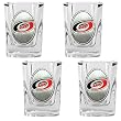Carolina Hurricanes NHL 4pc Square Shot Glass Set by Great American Products