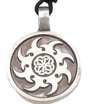 Celtic Sun Irish Knot Star Real Pewter Pendant Necklace