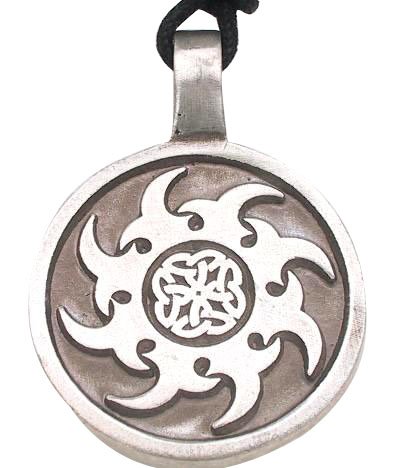 Celtic Sun Irish Knot Star Real Pewter Pendant Necklace