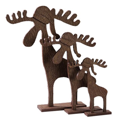 Happy People 44512 - TIB Holz-Figur Rentier mit M&uuml;tze