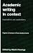  : Academic Writing in Context: Implications and Applications
