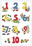 Poster &eacute;ducatif de chiffres - 42 x 60 cm