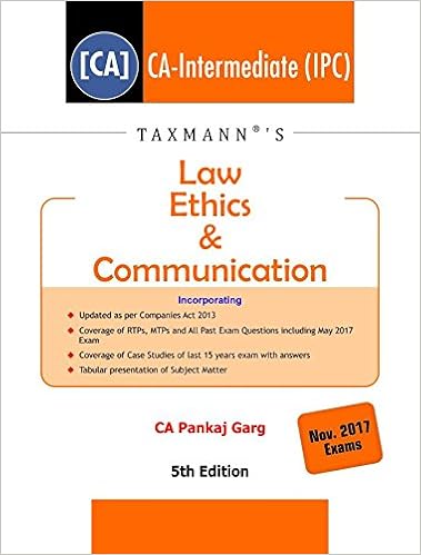 Law Ethics & Communication (CA-IPC) -(November 2017 Exams) 