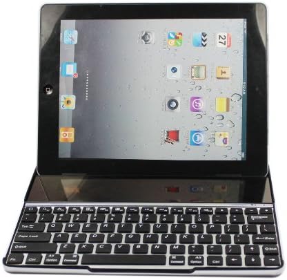 FOME® Portable Solar Bluetooth 3.0 Wireless Aluminum Keyboard Case Stand for iPad 2 iPad 3 (Black)
