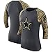 Dallas Cowboys Nike Women's Salute to Service Performance 3/4-Sleeve Raglan Tee