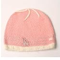Los Angeles Dodgers Crochet Pink Knit Beanie - Officially Licensed MLB Apparel