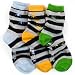 Mixter Max Boys Three Piece Ants on Stripes Mismatched Anklet Socks