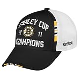 NHL Men's Boston Bruins 2011 Stanley Cup Locker Room Championship Hat (Black/White, One Size Fits All)