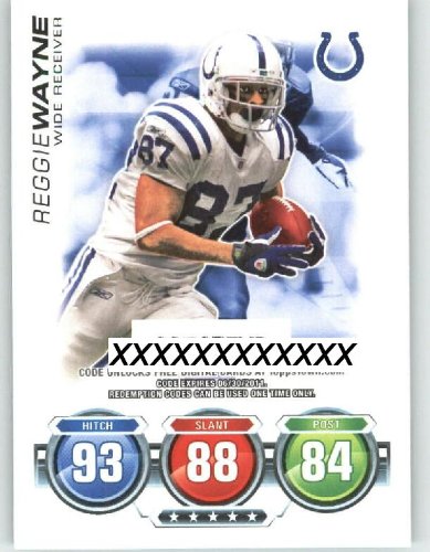 2010 Topps ToppsTown / Attax Code Card #47 Reggie Wayne - Indianapolis Colts (NNO / Topps Town) (Football Cards)