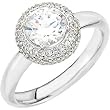 14K White Gold Diamond Engagement Ring Semimount - 0.42 Ct. - DOES NOT INCLUDE CENTER STONE
