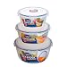 Lock/& Lock Food Storage 3 Bowl Nestable Set