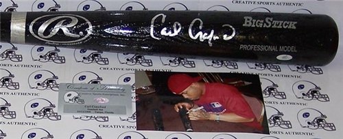 Carl Crawford Autographed/Hand Signed Big Stick (Black) Baseball Bat