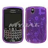 Purple Butterfly Flower Candy Skin Cover for BlackBerry 9630 (Tour) & 9650  ....